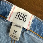 BDG  Urban Outfitters A-Line Denim Shorts Raw‎ Hem Light Wash Womens Size 26 Photo 2