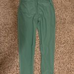 Athleta  Brooklyn Mid Rise Ankle Pant 0 Green Pull On Pockets Elastic Waist Photo 2