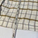 Jenni Kayne  Sz XS Flannel Pajama Top Button Front Plaid Ivory Photo 5