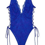 Victoria's Secret Very Sexy Lace Teddy Sapphire Blue Size M Photo 0