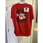 Majestic Men’s Red Philadelphia Phillies Cotton Tshirt One Citizens Bank Way 2XL Photo 4