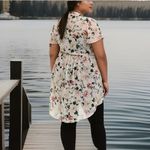 Torrid Lexie Light peach blush Pink Floral Chiffon H Photo 3