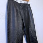 Saguaro 90's Vintage High Waist LEATHER Boot Cut Pants Size 8 Womens Black Photo 2