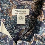 Westbound Ladies Blue/ Pink Floral Jacket Size PL Stretch LS Button Up Collared Photo 6