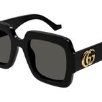 Gucci  SUNGLASSES GG1547S 001 Shiny Black / Grey Photo 0