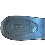 Coach Judith Black Patent Leather Cork Wedge Sandals Embellished Logo Size 7.5 Photo 9