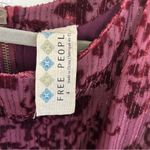 Free People Wine Crushed Velvet Metallic Sleeveless A Line Mini Dress 4 Photo 5