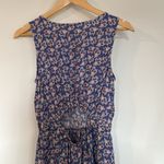 BeachLunchLounge Beach Lunch Lounge Womens Sleeveless Maxi Dress Blue Floral Print Size Small Photo 4