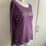 Oakley size XL purple scoop neck long sleeve T-shirt Photo 3