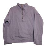 Balance Collection  1/2 Zip Sweatshirt Square Fit Kangaroo Pocket Purple Medium Photo 0