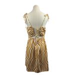 Womens Striped Sleeveless Midi Dress With Tie Photo 2