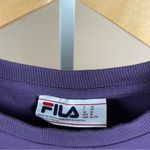 FILA Vintage 80's Womens XL Pastel Patch Logo Long Crop Tee Retro Crewneck Boxy Photo 3