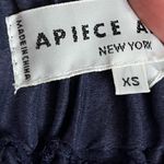 Apiece Apart  • Navy Blue Striped High Waisted Short Skirt Photo 7