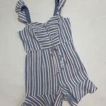 BCBGMAXAZRIA Mini Stripes Romper Photo 8