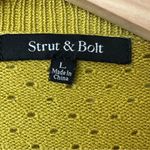 Strut & Bolt  Mustard Yellow Knit Vest with White Ruffle Sleeves Photo 2
