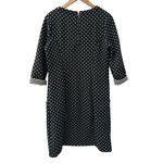 Boden Dott Polka Dot Quilted Sweater Shift Dress Black White Size 10 Long Photo 8