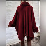 SheIn Brand New Essnce Fuzzy Trim Batwing Sleeve Duster
Cardigan Photo 1