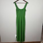 Reformation Alva Jumpsuit Womens 2 Kelly Green Smocked Wide Leg Sleeveless Crop Photo 7