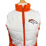 NFL Team Apparel Vest M Orange White Broncos Photo 1