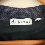 Habitat  Navy Linen Blend Textured Button Front Coat Lagenlook Jacket Large Photo 3