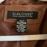 Dialogue  Genuine Leather Jacket Brown Women Size XL Unisex Vintage Coat Photo 2