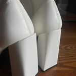 public desire White Knee High Block Heel Boots Photo 5