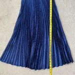 Mila‎ Mae Satin Pleated Midi Dress Navy Blue S Photo 9