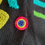 One size fits many//Vintage 90s Novelty Short Sleeve Cardigan Sweater Black Size M Photo 5