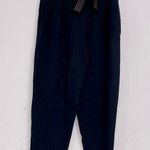 Massimo Dutti  Navy Blue Knit Paperbag Waist Trouser Pants 4 Photo 0