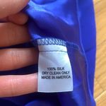 Amanda Uprichard  Blue Silk Faux wrap Dress S Photo 5