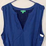 Dip 2X heritage women’s plus high low lined v neck tank top tie waist new w/tags Black Photo 3