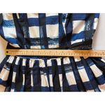 Eliza J Fit & Flare Dress Blue Plaid Print Sleeveless Party Cocktail Size 8 Photo 3