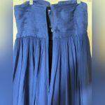 J.Crew J.‎ Crew Nadia Long Dress Silk Chiffon Dark Cove Blue Wedding Formal Size 6 Photo 6
