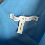 Avec Les Filles NEW  Floral Cascading Ruffle Midi Dress in Cerulean Blue Photo 5