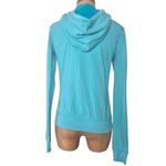 Aeropostale Blue Hoodie with Floral Embroidery Y2K Size Small Photo 1