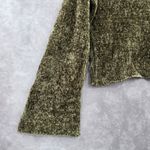 Charlotte Russe Charlotte Ruse Green Turtleneck Crop Chenille Flare Sleeve Y2K VTG Sweater Small Photo 9