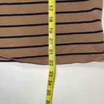 Uniqlo Tan Cotton Striped Boat Neckline Top Photo 9