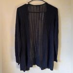 Chico's Henrietta LS Cardiga Black Metallic Womens 2 (L) Open Front Cardigan NWT Photo 1