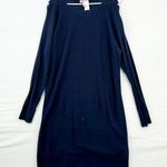 Lilly Pulitzer  Dress Women Size Large Midi Navy Blue Long Sleeve Wide Neck Photo 0