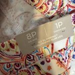 Chico's Jeans Womens 8P Petite White So Slimming Girlfriend Slim Leg Paisley Photo 10