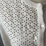 Ann Taylor  faux leather front cardigan medium Photo 3