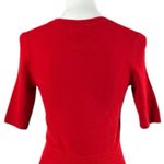 Banana Republic Sweater Dress Elbow Sleeves Round Neck Cherry Red Women’s Small Photo 7