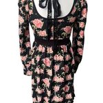 Anne (Japan brand) Scoop Neck Tie Back Empire Waist Babydoll Dress, Sz XS Pink Photo 1