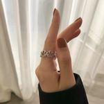 smiley Face Ring happy Face Ring adjustable face ring Silver Photo 2