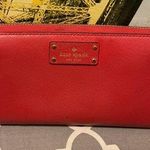 Kate Spade Wallet w.zipper money credit card holder red leather Photo 0