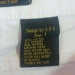 NWT Paris Collection White denim jeans Rhinestones appliqué detail women size 1 Photo 7