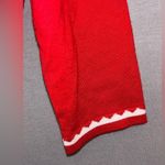 Vintage Belle Poque cardigan sweater size large red Christmas elf preppy Photo 4