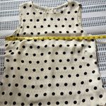 Rose + Olive EUC  White and Black Polka Dot Work Tank, Size Small Photo 5