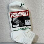 PRIMASPORT Pima Cotton Anklet Running Socks By Burlington Green Thread VTG White Photo 0
