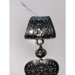 Coldwater Creek  Silver Metal Filigree Heart Pendant Slide Scarf Accessory EUC Photo 2
